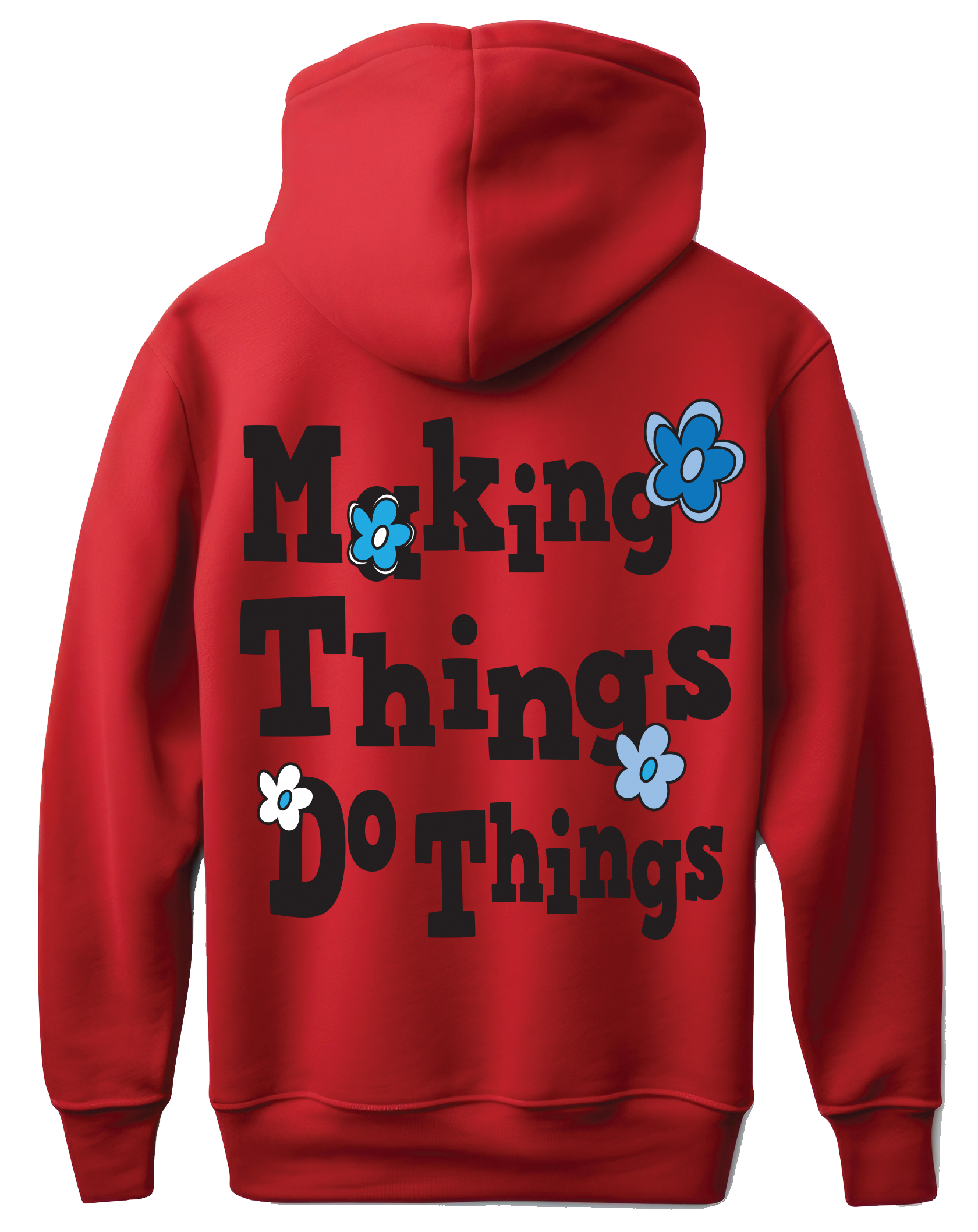 Somewhere Making Things Do Things - Red Premium Hoodie (Embroidered)